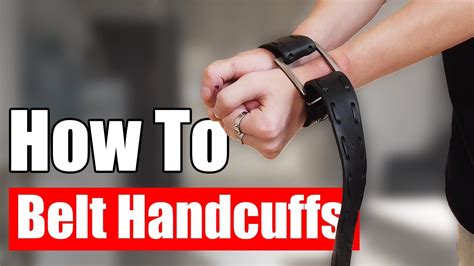 handcuffs from belt|how to make belt into handcuffs.